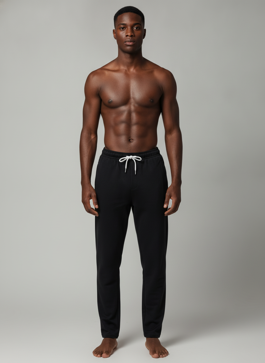 Men's Premium Black Jogger Track Pants | Slim Fit Athletic & Casual Wear